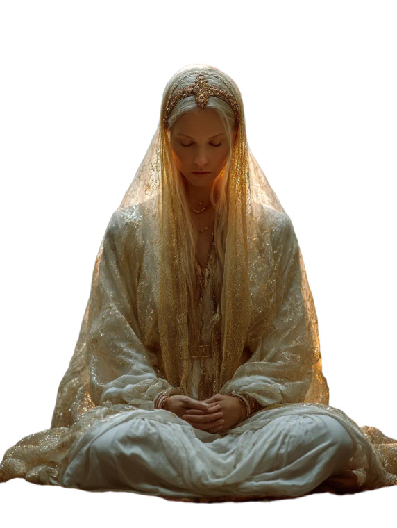 Meditating Woman V23 Vinyl Car Decal Sticker – Waterproof & UV-Resistant 8"