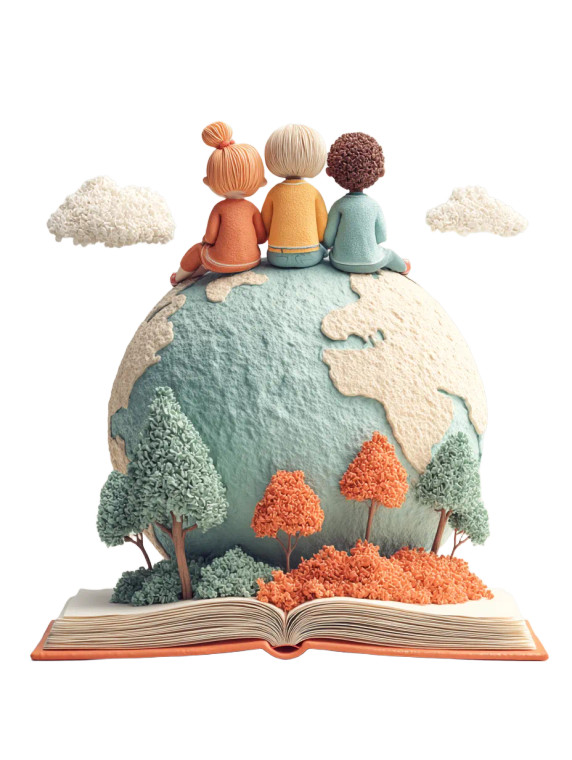 Children On Book Vinyl Car Decal Sticker – Waterproof & UV-Resistant 8"