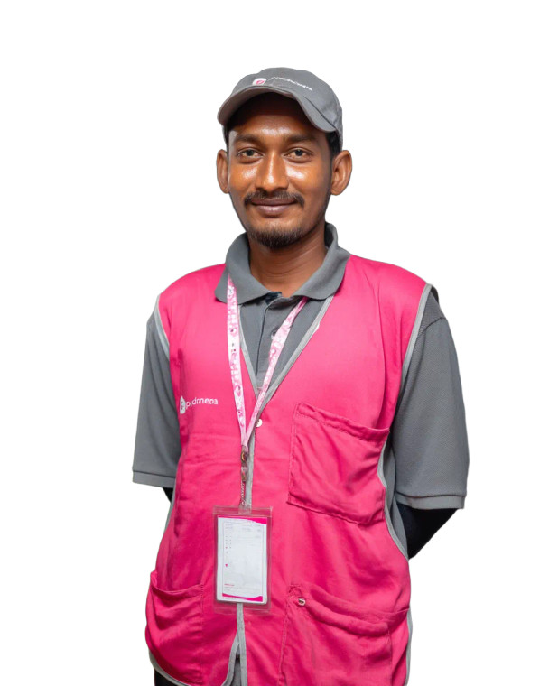 Food Delivery Man Vinyl Car Decal Sticker – Waterproof & UV-Resistant 8"