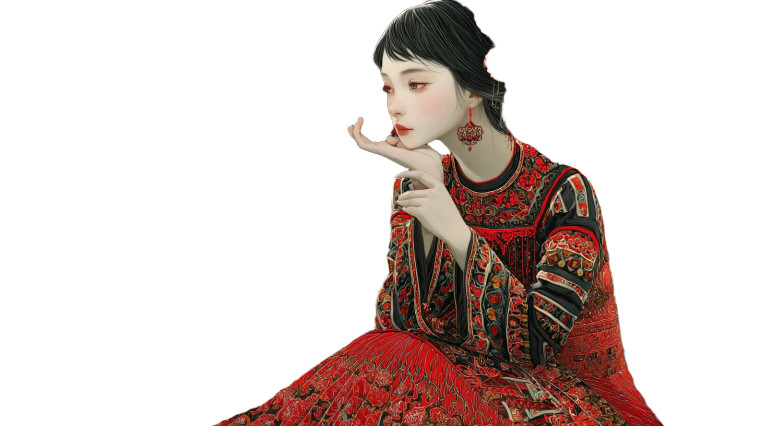 Serene Han Beauty Vinyl Car Decal Sticker – Waterproof & UV-Resistant 8"