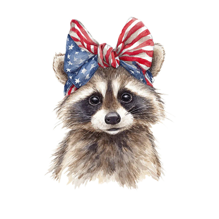 Patriotic Raccoon V5 Vinyl Car Decal Sticker – Waterproof & UV-Resistant 8"