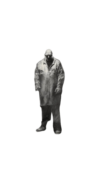 Threatening Big Man Vinyl Car Decal Sticker – Waterproof & UV-Resistant 8"