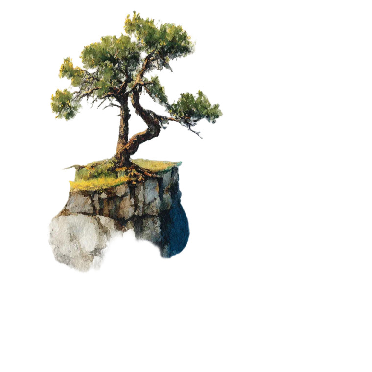 Gnarled Pine Tree Vinyl Car Decal Sticker – Waterproof & UV-Resistant 8"
