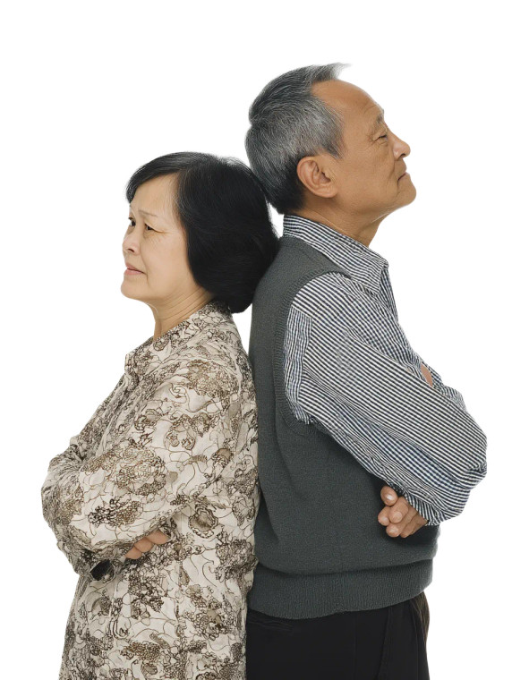 Elderly Chinese Couple Vinyl Car Decal Sticker – Waterproof & UV-Resistant 8"