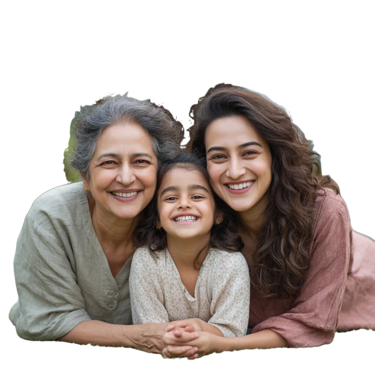 Modern Indian Family Vinyl Car Decal Sticker – Waterproof & UV-Resistant 8"