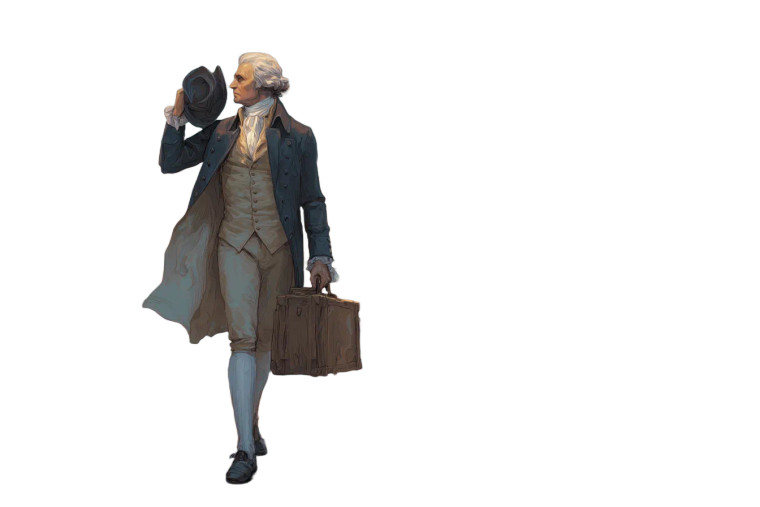 Thomas Jefferson Arrives Vinyl Car Decal Sticker – Waterproof & UV-Resistant 8"