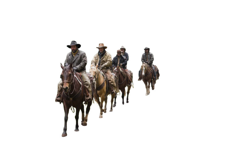 Cowboys On Horseback Vinyl Car Decal Sticker – Waterproof & UV-Resistant 8"