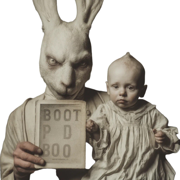 Evil Easter Bunny V7 Vinyl Car Decal Sticker – Waterproof & UV-Resistant 8"