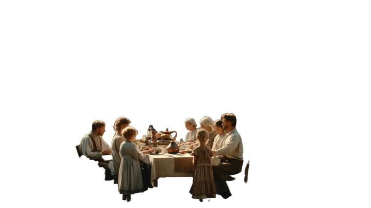 Russian Family Lunch Vinyl Car Decal Sticker – Waterproof & UV-Resistant 8"