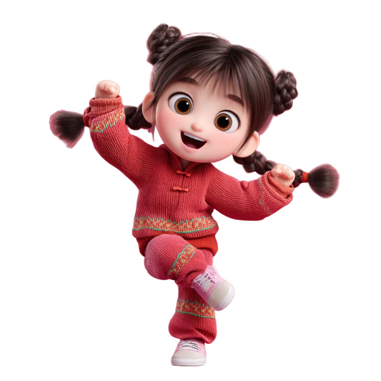 Happy Chinese Girl Vinyl Car Decal Sticker – Waterproof & UV-Resistant 8"