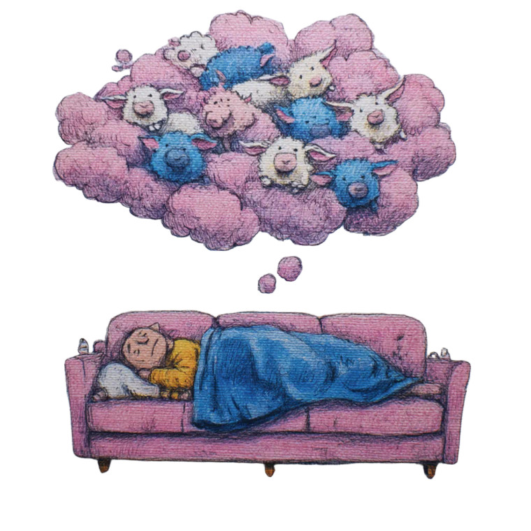 Sleeping Man Dreaming Vinyl Car Decal Sticker – Waterproof & UV-Resistant 8"