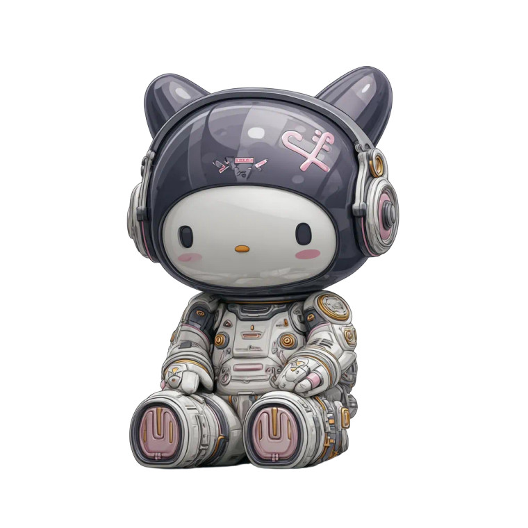 Kuromi Astronaut Vinyl Car Decal Sticker – Waterproof & UV-Resistant 8"