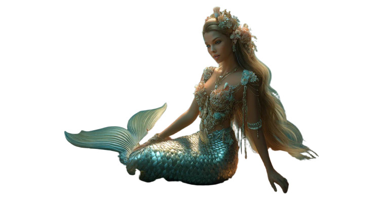 Mermaid Princess Vinyl Car Decal Sticker – Waterproof & UV-Resistant 8"