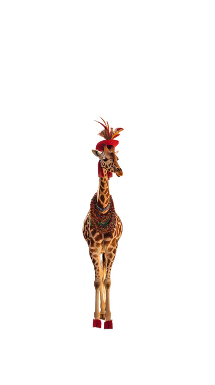 Whimsical Giraffe Stroll Vinyl Car Decal Sticker – Waterproof & UV-Resistant 8"