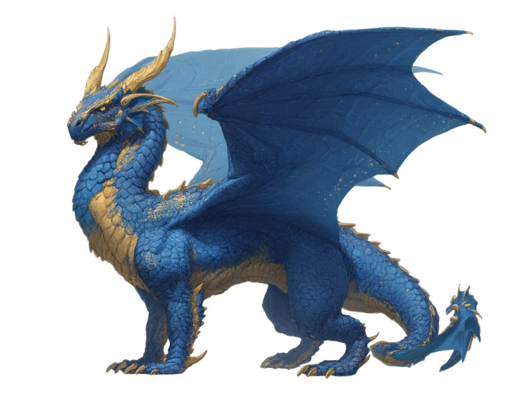 Majestic Blue Dragon V2 Vinyl Car Decal Sticker – Waterproof & UV-Resistant 8"