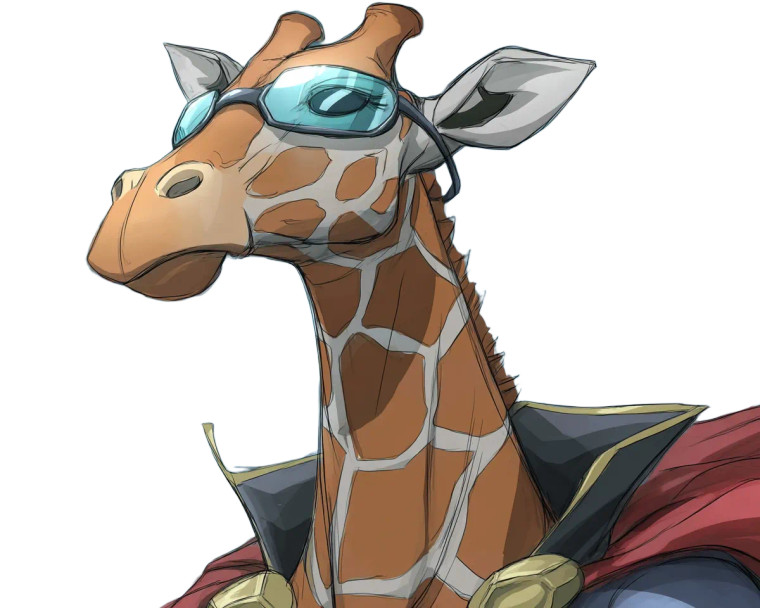 Superhero Giraffe Vinyl Car Decal Sticker – Waterproof & UV-Resistant 8"