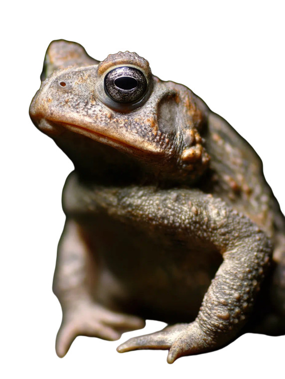 Golden Toad Portrait Vinyl Car Decal Sticker – Waterproof & UV-Resistant 8"