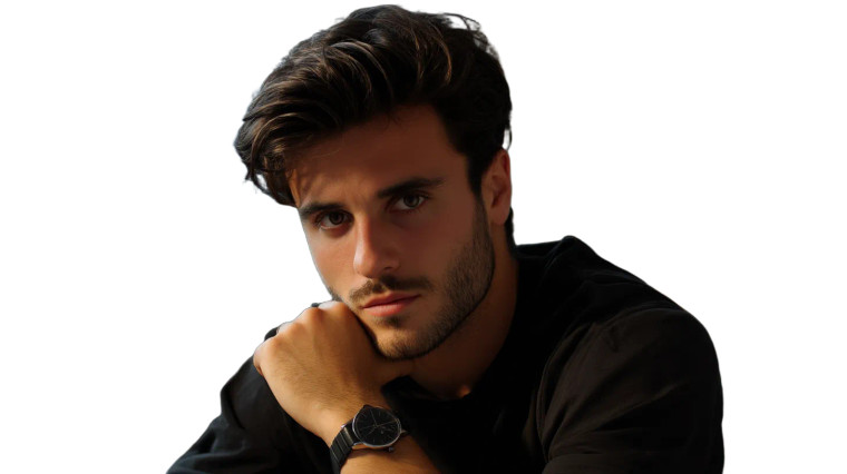 Young Man Portrait V11 Vinyl Car Decal Sticker – Waterproof & UV-Resistant 8"
