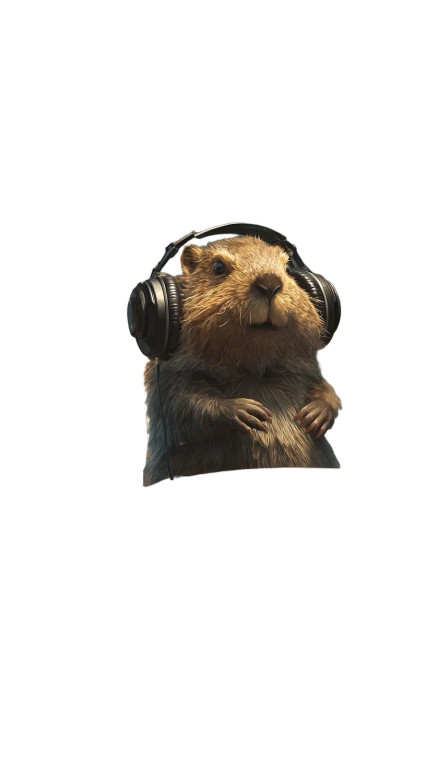 Dj Beaver Vinyl Car Decal Sticker – Waterproof & UV-Resistant 8"