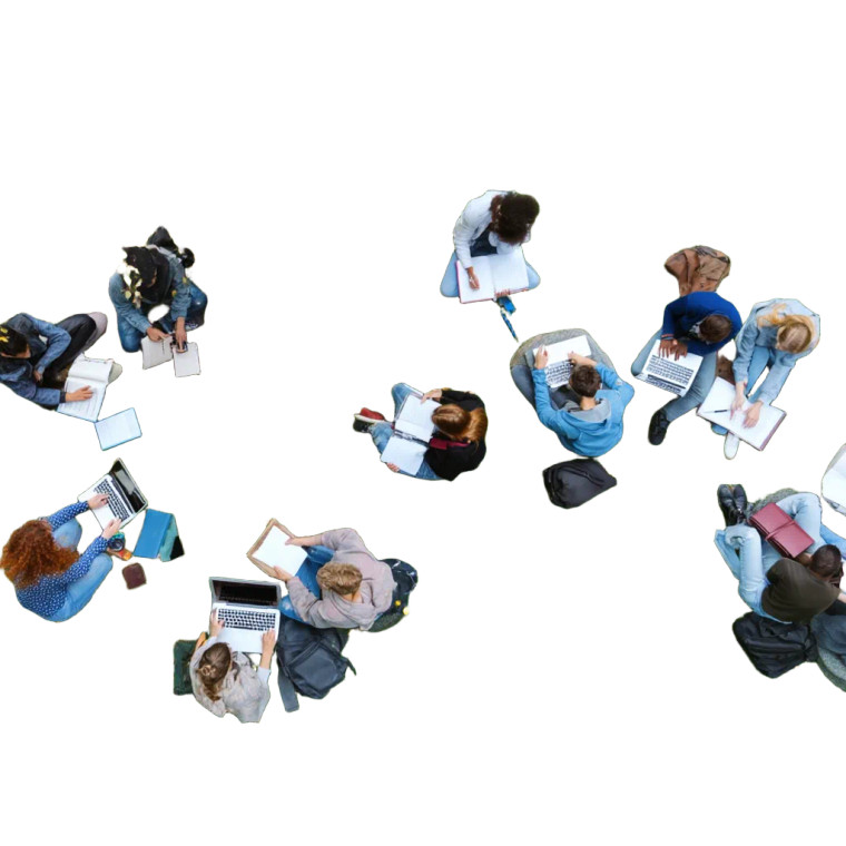 International Students Studying Vinyl Car Decal Sticker – Waterproof & UV-Resistant 8"