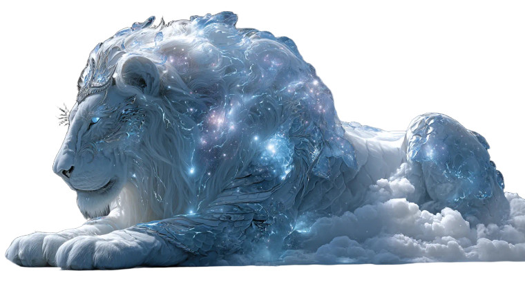 Celestial Lion Vinyl Car Decal Sticker – Waterproof & UV-Resistant 8"