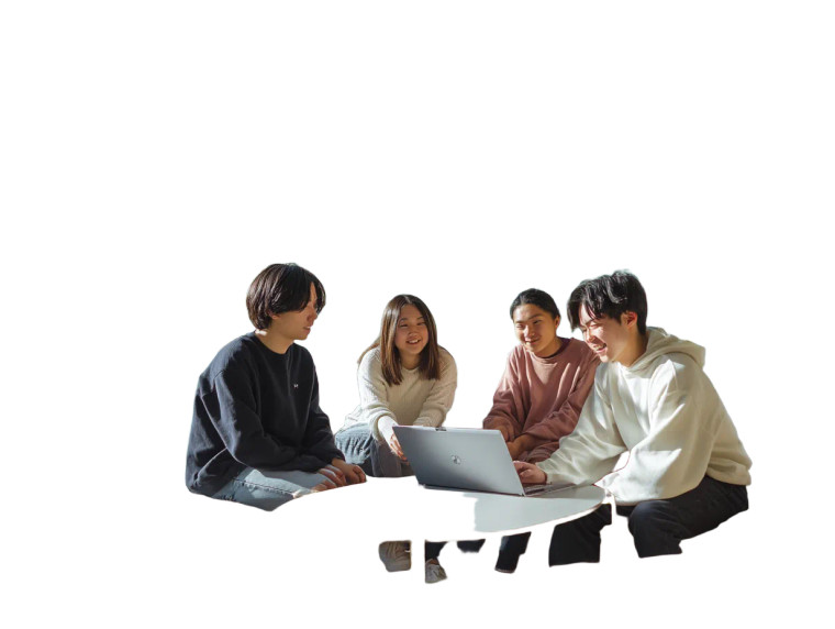 Students Collaborating On Laptop Vinyl Car Decal Sticker – Waterproof & UV-Resistant 8"