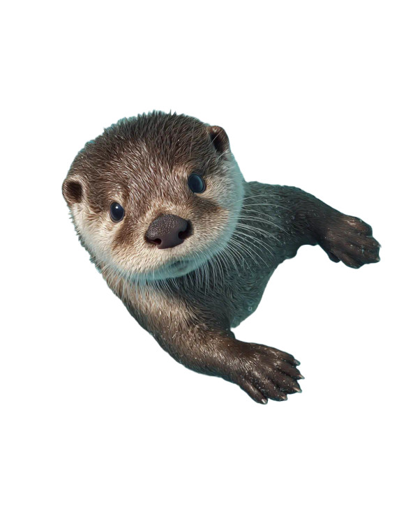 Baby Eurasian Otter Vinyl Car Decal Sticker – Waterproof & UV-Resistant 8"
