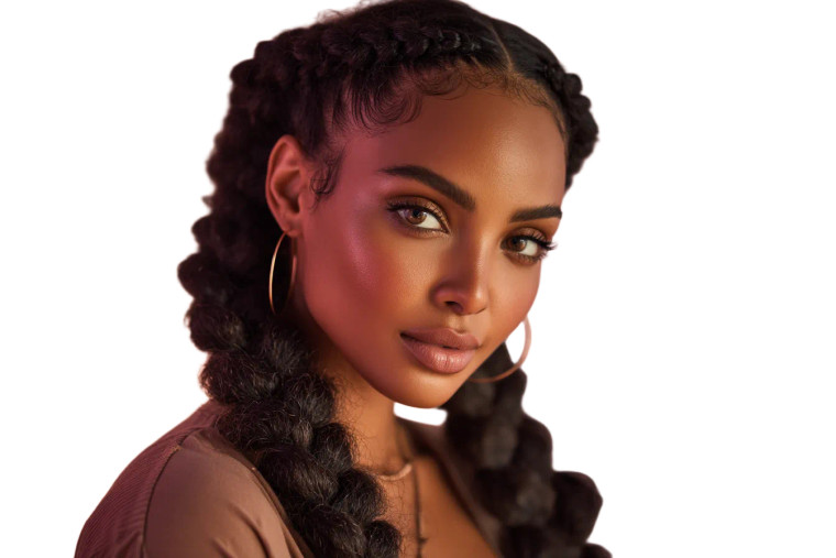 Goddess Braids Beauty Vinyl Car Decal Sticker – Waterproof & UV-Resistant 8"