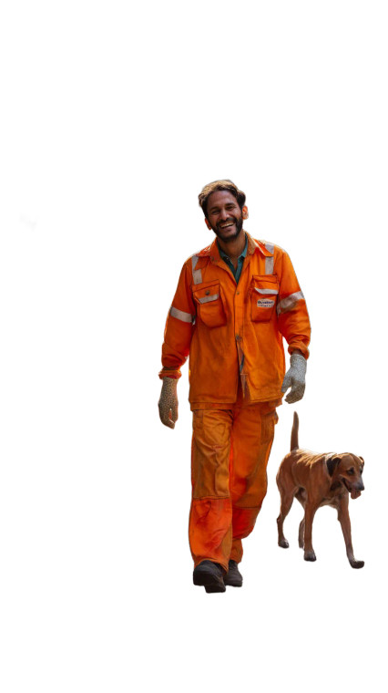 Joyful Sanitation Worker Vinyl Car Decal Sticker – Waterproof & UV-Resistant 8"