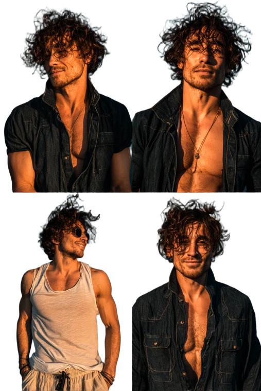 Mediterranean Man Poses Vinyl Car Decal Sticker – Waterproof & UV-Resistant 8"