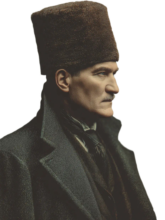 Atatürk Portrait Vinyl Car Decal Sticker – Waterproof & UV-Resistant 8"