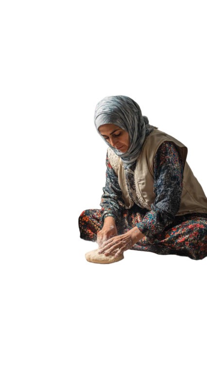 Palestinian Woman Baking Vinyl Car Decal Sticker – Waterproof & UV-Resistant 8"