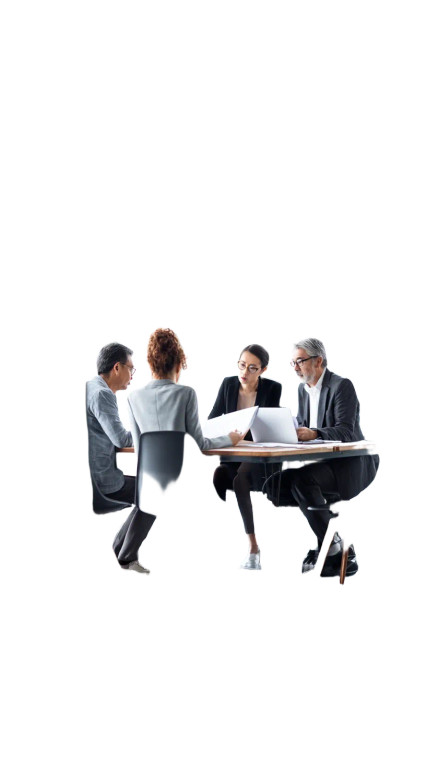 Office Professionals Discussing V2 Vinyl Car Decal Sticker – Waterproof & UV-Resistant 8"