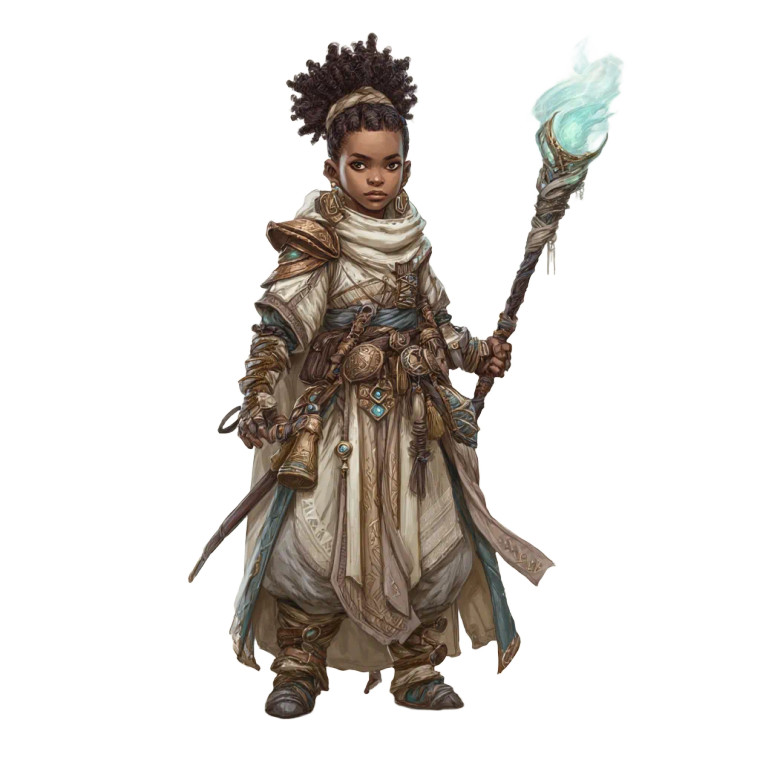 Space Halfling Mage Vinyl Car Decal Sticker – Waterproof & UV-Resistant 8"