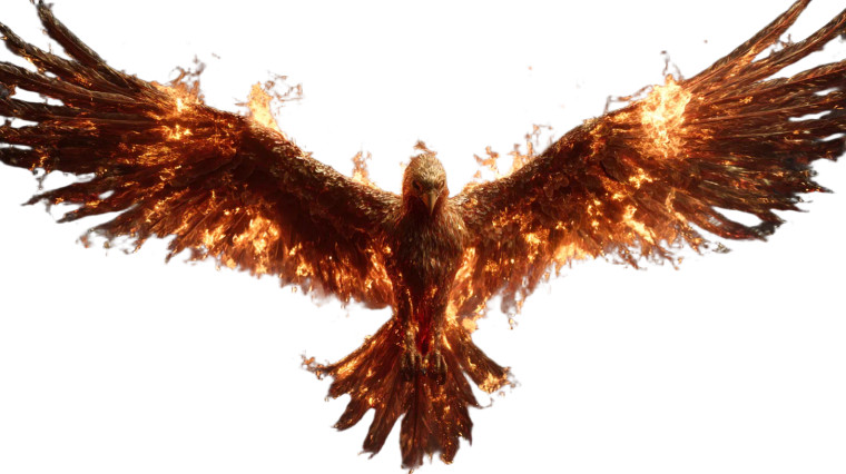 Majestic Phoenix Soaring V2 Vinyl Car Decal Sticker – Waterproof & UV-Resistant 8"