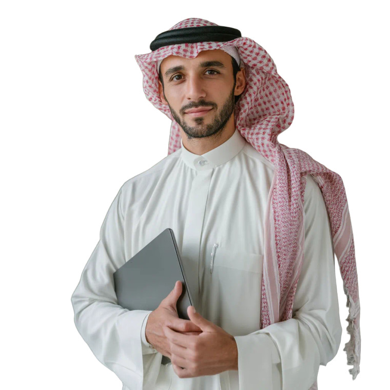 Saudi Professional Man Vinyl Car Decal Sticker – Waterproof & UV-Resistant 8"