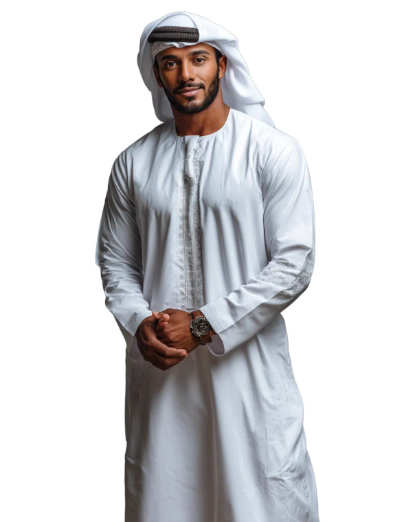 Elegant Emirati Man Vinyl Car Decal Sticker – Waterproof & UV-Resistant 8"