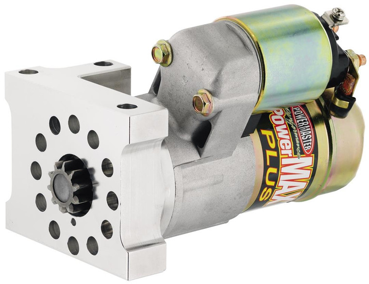 Clears Headers! Powermaster Mini Starter | 4.4:1 Gear Ratio, 168 Tooth, Staggered Mount
