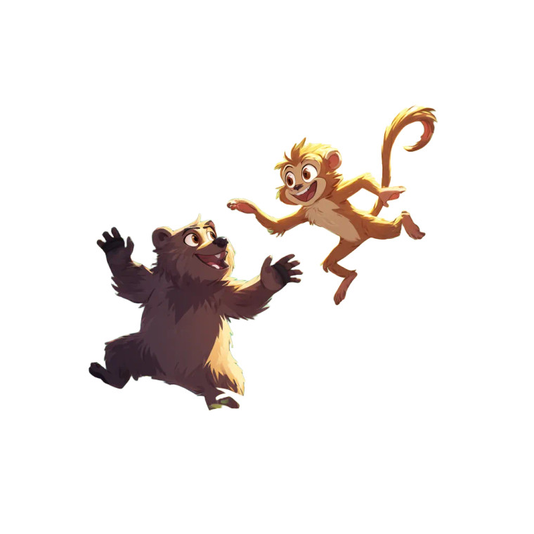 Playful Forest Friends Vinyl Car Decal Sticker – Waterproof & UV-Resistant 8"