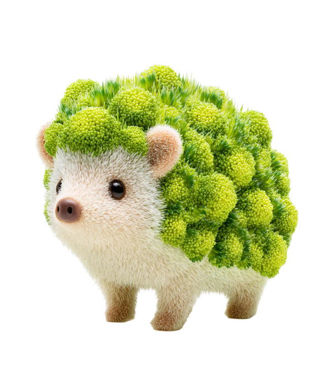 Broccoli Hedgehog Vinyl Car Decal Sticker – Waterproof & UV-Resistant 8"