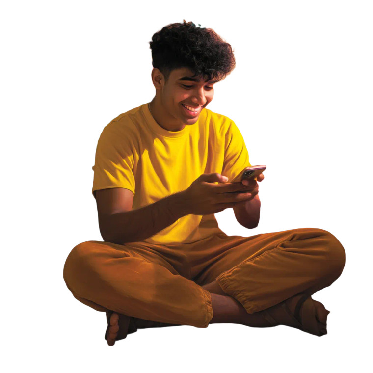 Cheerful Indian Boy Vinyl Car Decal Sticker – Waterproof & UV-Resistant 8"