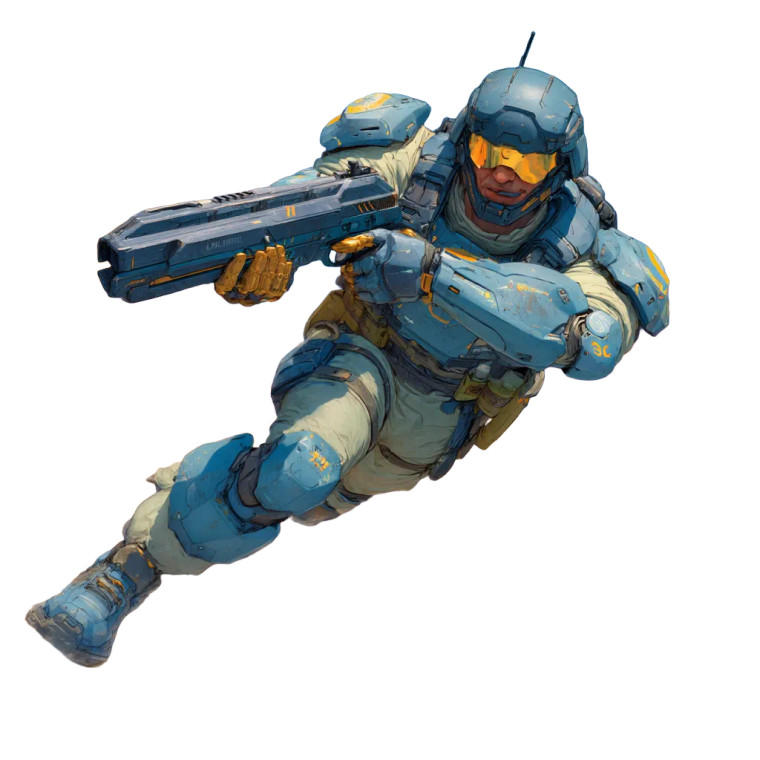 Cyberpunk Warrior V34 Vinyl Car Decal Sticker – Waterproof & UV-Resistant 8"