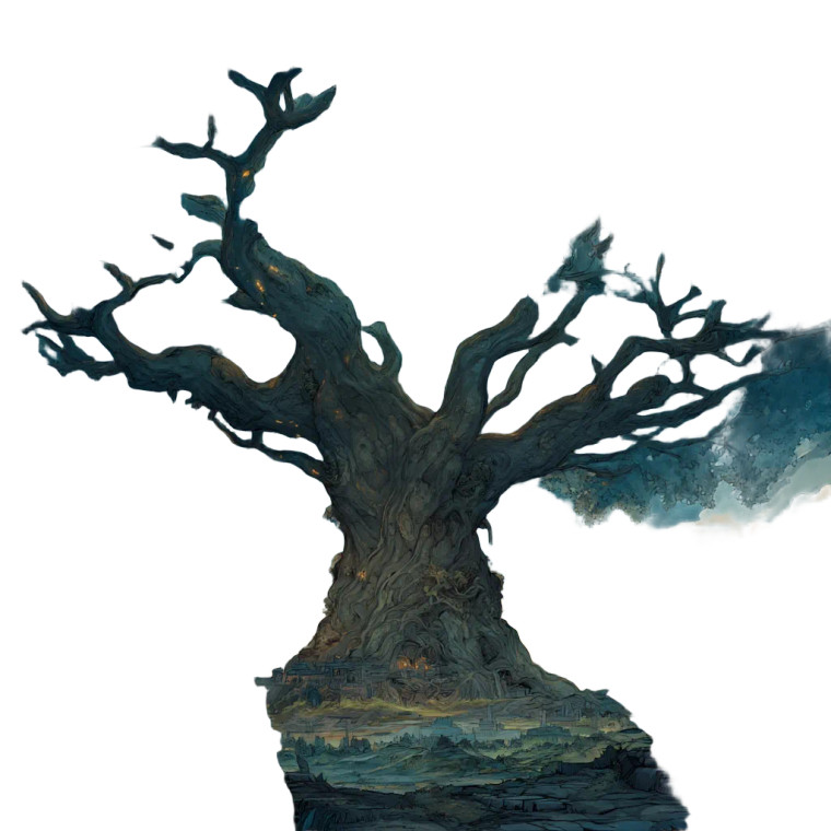 Majestic World Tree Vinyl Car Decal Sticker – Waterproof & UV-Resistant 8"