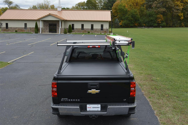 Heavy-Duty Steel Ladder Rack for Ford F-250,F-350,F-450 Super Duty | 1000lb Static, 400lb Dynamic | T-Slot Rails | Above Cab Design