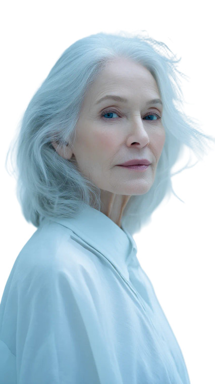 Serene Elderly Portrait Vinyl Car Decal Sticker – Waterproof & UV-Resistant 8"