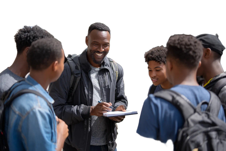 Urban Interview Scene Vinyl Car Decal Sticker – Waterproof & UV-Resistant 8"