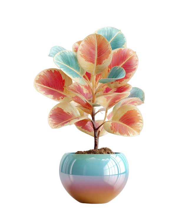 Colorful Plant Pot Vinyl Car Decal Sticker – Waterproof & UV-Resistant 8"