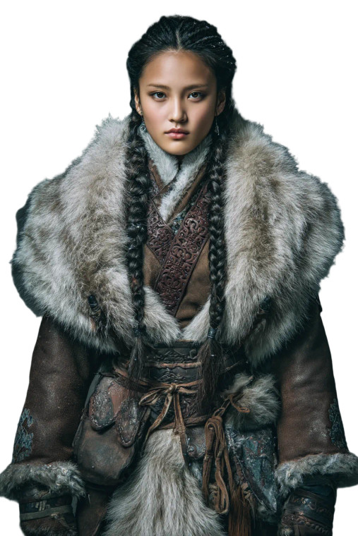 Mongolian Warrior Woman Vinyl Car Decal Sticker – Waterproof & UV-Resistant 8"