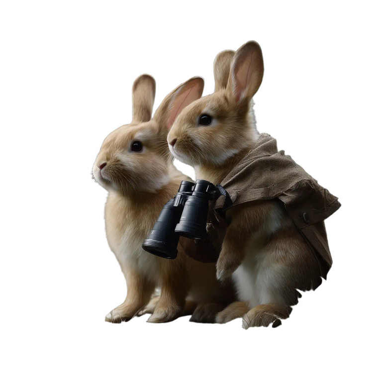Bunny Adventurers Vinyl Car Decal Sticker – Waterproof & UV-Resistant 8"