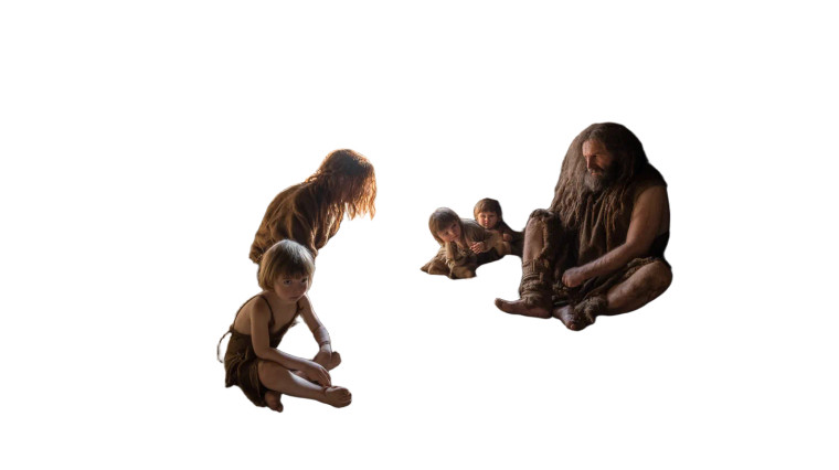 Neolithic Family Life Vinyl Car Decal Sticker – Waterproof & UV-Resistant 8"